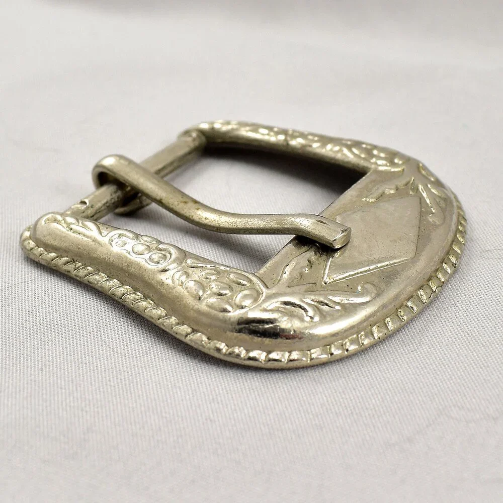 Vintage Belt Buckle Pin Buckle Ornate Filigree‎ Engraved Western Gift